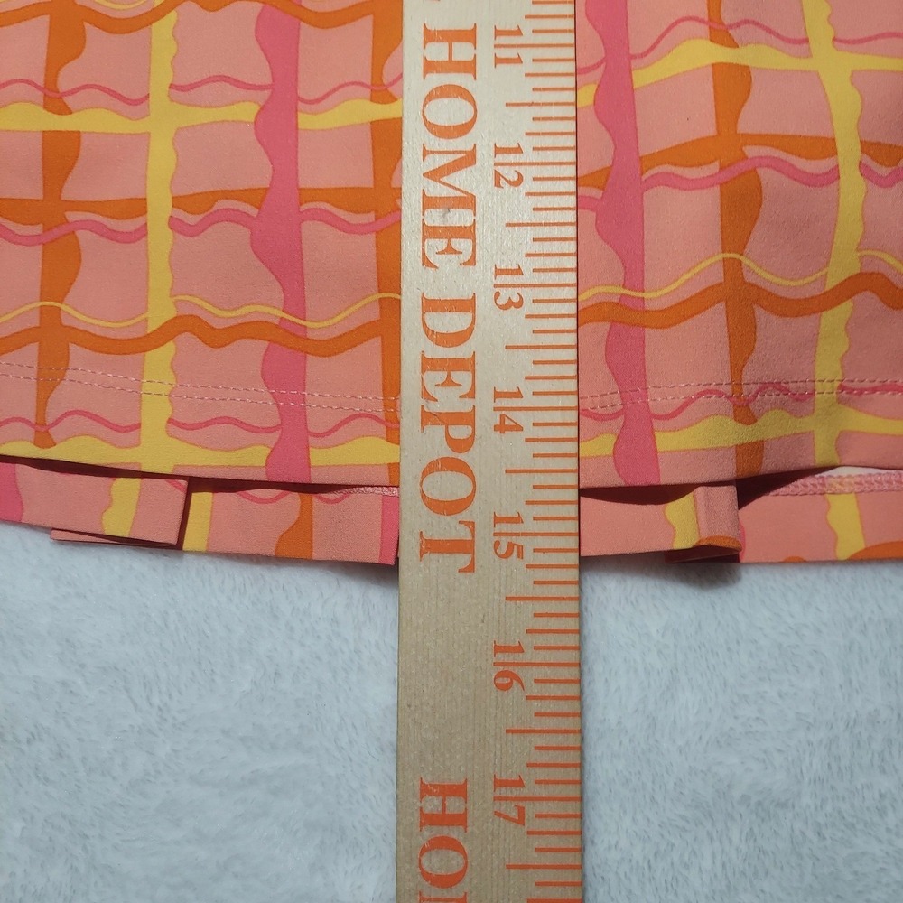 Puma Wrap Skirt Womens Size Small Pink Orange Plaid New Puma x Dazey 629989 01 - Picture 4 of 11